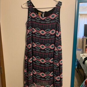 WRANGLER Small Black, Pink, Blue and White Dress‎